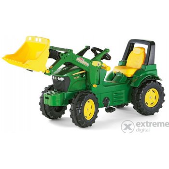 Rolly Toys Šľapací traktor John Deere + nafuk. kolesá + nakladač + radenie