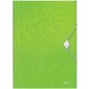 Doska s gumičkou, PP, A4, LEITZ Wow, zelená