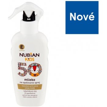 Nubian Kids mlieko na opaľovanie spray SPF50 200 ml od 9,99 € - Heureka.sk