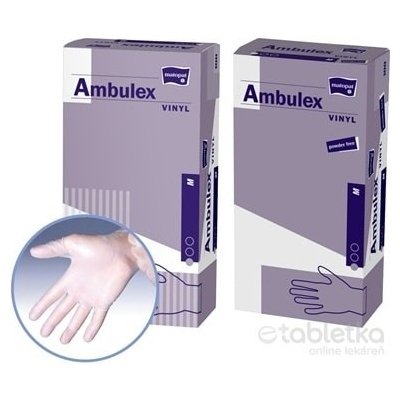 Ambulex Vinyl Rukavice vinylové nepúdrované 100 ks