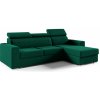 Signal Rohová rozkladacia sedacia súprava ADELA Zelená Pravá