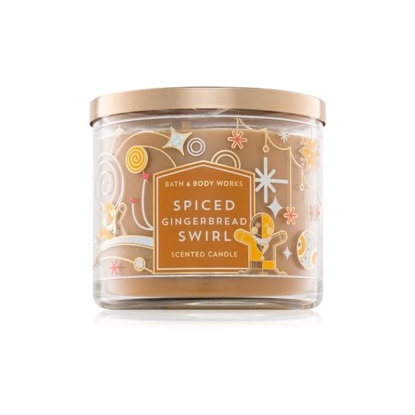 bath and body works spiced gingerbread swirl candle