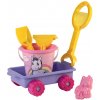 Alltoys Androni Vozík Unicorn s náradím na vodu a piesok a vedierkom v cene