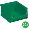 Allit Plastové boxy PLUS 2B, 137 x 160 x 82 mm, zelené, 20 ks