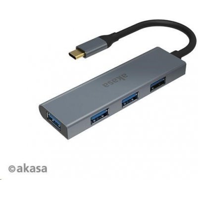 AKASA Hub USB-C 4x USB 3.0 port, hliník