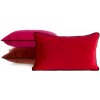 Eurofirany Zamatový vankúš GAJA - červený červená Polyester 30x50 cm
