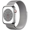 Apple Watch Series 8, Cellular, 45mm, Silver Stainless Steel, Silver Milanesa Loop