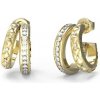 Guess Módne pozlátené kruhy so zirkónmi Stylish Guess JUBE04587JWYGT/U