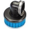 Vzduchový filter Polini Special Air Box Filter krátky 38 mm 90° modrý