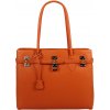 NovaKabelka.sk Azra Grande Arancione Chiaro kožená talianska kabelka oranžová