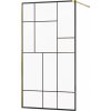 Sprchová stena Mexen Kyoto 70 x 200 cm, transparentný/čierny vzor 8 mm, zlatá - 800-070-101-50-78