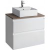 Aqualine Altair - Skrinka s umývadlom, 676x617x450 mm, 2 zásuvky, biela/dub emporio AI270-01