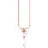 THOMAS SABO náhrdelník Snowflake with white stones rose gold KE2171-416-14-L45