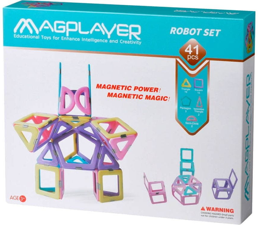 Magplayer magnetická stavebnica 41 ks