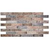 Obkladové panely 3D PVC TP10034761, cena za kus, rozmer 960 x 498 mm, tehla hnedo-sivá, IMPOL TRADE