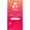 EasyGlide Ribs & Dots - bodkovaný kondóm (10ks)