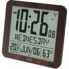 Rádiom riadené digitálne hodiny s budíkom JVD hnedé DH9335.2, 25cm