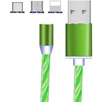 Bomba LED svietiaci magnetický USB kábel 3v1 pre iPhone/Android 1M zelená  STL081/GREEN od 8,9 € - Heureka.sk