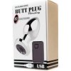 Stymulator-Rechargeable Butt Plug Vibrator USB 10 Functions - Silver