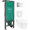Súprava splachovacie tlačidlo Hansgrohe Element E 66003000, WC misa Hansgrohe EluPura S 60193450, 01022180, 60148450