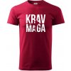 Nápis Krav Maga - Klasické pánske tričko vyššej gramáže - 2XL ( Marlboro červená )