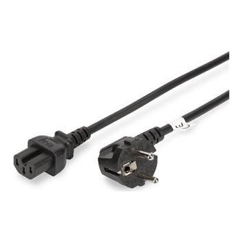 Digitus napájecí kabel Schuko 90o úhlený - C15 MF, 3.0m, H05RN-F 31.5mm, černá
