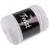 Bavlnená pletacia priadza Twist macrame 500 g rozčesávacia - (8231) šedá svetlá