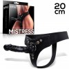 Mistress Elastic Strap-on with Silicone Dildo 20 cm Black