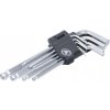 Zástrčné kľúče inbus 1,5 ÷ 10 mm s guľou. Súprava Kraftmann 9 dielov. BGS 815