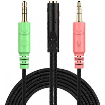 Prípojka na Audio kábel pre slúchadlá Sennheiser, Kingston HyperX, Bose, Logitech, JBL - Čierná, 20 cm