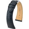 Remienok Hirsch Regent 2 - čierny, matný - 20 mm - M – Stredná dĺžka - 16 mm - Zlatá + 5 rokov záruka a darček ZADARMO
