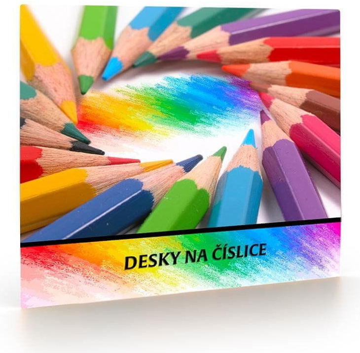 Dosky na číslice Pastelky