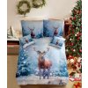 Textilomanie 3D Bavlnené obliečky SNOWY DEER modré + obliečka na vankúšik 40x50 cm zdarma Rozmer obliečky: 70 x 90 cm | 140 x 200 cm 40 x 45 cm