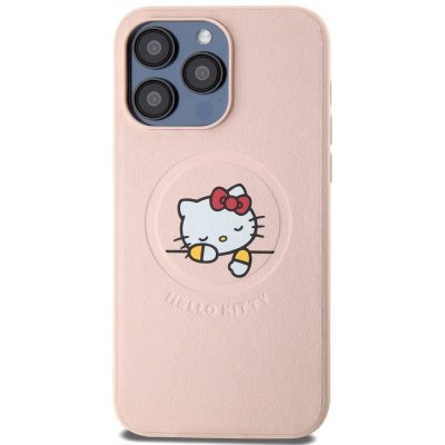Hello Kitty PU Kitty Asleep Logo MagSafe iPhone 15 Pro Max Pink