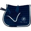Fleur de lys Set Velvet plstenka a ušaňa kráľovská modrá čokoládová