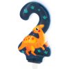 Party Narodeninová sviečka dinosaurus číslo 2, 8 cm