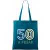 50 a fešák - Taška bavlnená - 42 x 38 cm ( Petrolejová )