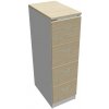 Štvorzásuvková kartotéková skriňa OP, 41,6x134,5x64 cm, agát/sivá - 1 kus - 1 KS - 4 - kartotéková - 416x1345x640 mm - Office Pro - 64 cm - 41.6 cm - 134.5 cm - agát/sivá OFFICE PRO