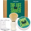 MenRock, The Life Shaver Sicilian Lime sada krém na holenie 100 ml + štetka na holenie + stojan na štetky