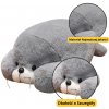 Sivá plyšová objímajúca hračka tuleň 29 cm