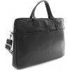 Arwel Čierna kožená taška na notebook cez rameno 112-7039-60