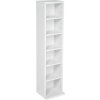 tectake 401700 stojan so 6 policami na 102 cédečiek 90x21x20cm - biela