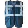 Korntex Berlin Multifunkčná reflexná vesta na zips KX802 Navy L