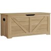 Textilomanie Úložný box LEHAC s vekom 100x46cm, dub sonoma