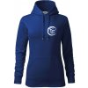 Volejbal lopta prso - Mikina dámská Cape s kapucí - S ( Kráľovská modrá )