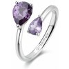 Prsteň Brosway FANCY MAGIC PURPLE s dvojicou fialových kryštálov - Striebro 925 Velikost prstenu: 52mm