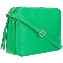 Made in Italy kožená kabelka na rameno 517 zelená