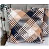 Obliečka na vankúš Karo Oranžové 40x40 cm – moderné káro, 100 % bavlna