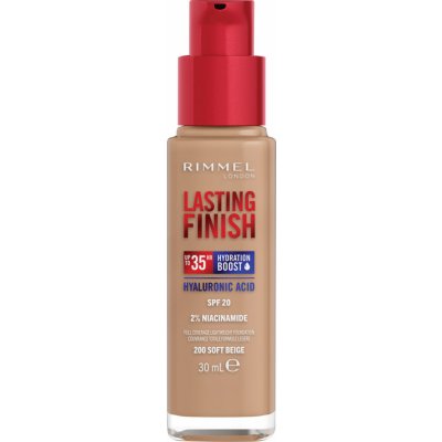 Rimmel London Lasting Finish 35H SPF20 Dlhotrvajúci hydratačný make-up 200 Soft Beige 30 ml