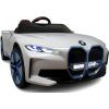 Megacar Detské elektrické autíčko BMW I4. multifunkčný volant, USB, MP3, diaľkové ovládanie 2x 45 W, 1x12V 4,5 Ah, biele (detské elektrické autíčko )